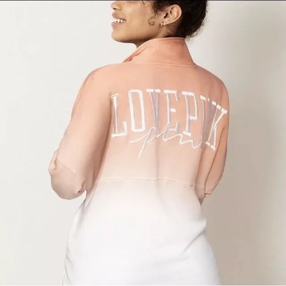 VICTORIA’S SECRET PINK Dip Dye Varsity Crew. - Picture 2 of 6